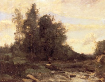 Le torrent pierreux  av Jean-Baptiste-Camille Corot